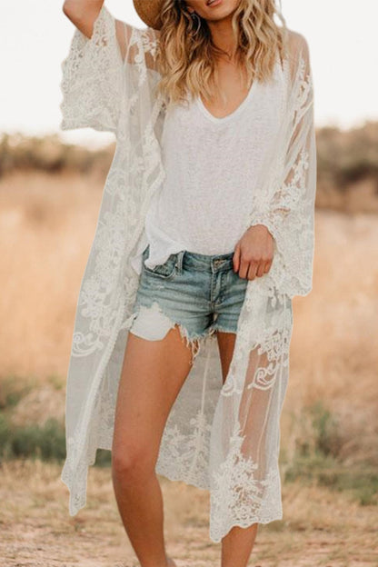 Pretty Embroidered Lace Cardigan