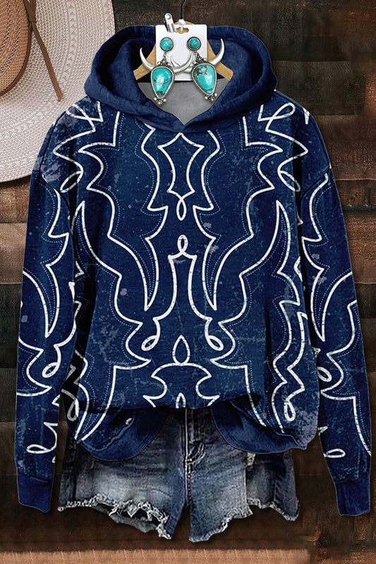 Boot Stitch Printed Hoodie