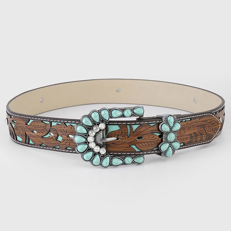 Western Style Engraved Pattern Belt