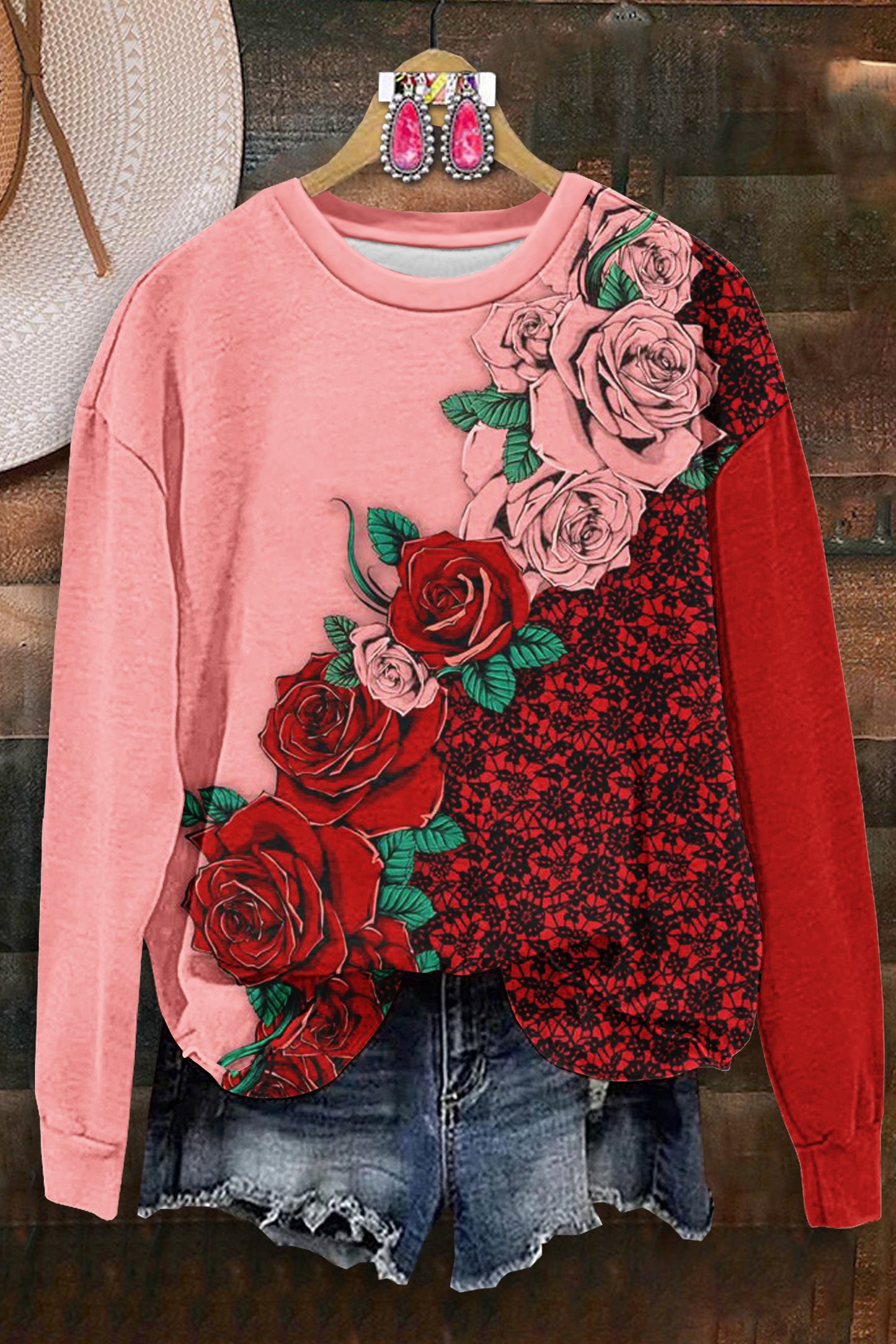 Classic Floral Print Long Sleeve Top