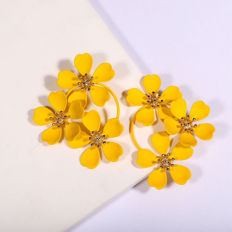 Beautiful Irregular Flower Earrings