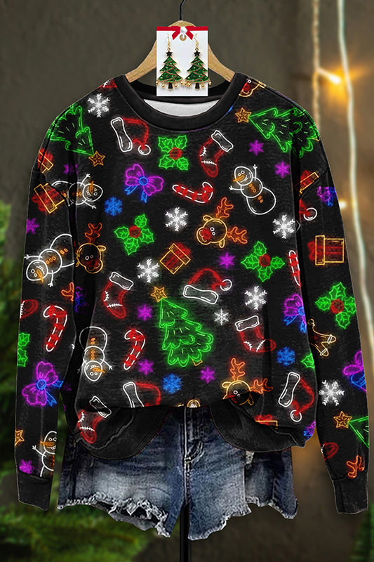 Beautiful Christmas Print Sweatshirt