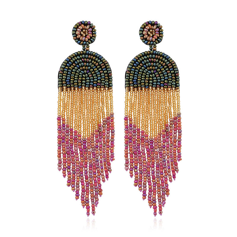 Bohemian Retro Ethnic Style Tassel Earrings