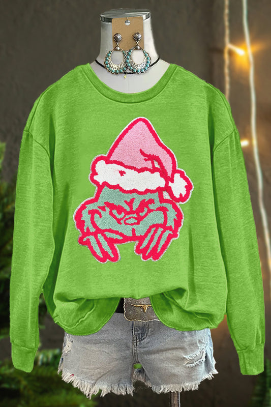 The Grinch Christmas Print Sweatshirt