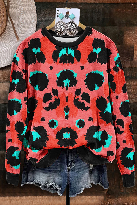 Unique Leopard Print Sweatshirt