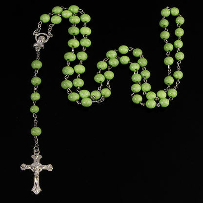 Vintage Faith Cross Beaded Necklace