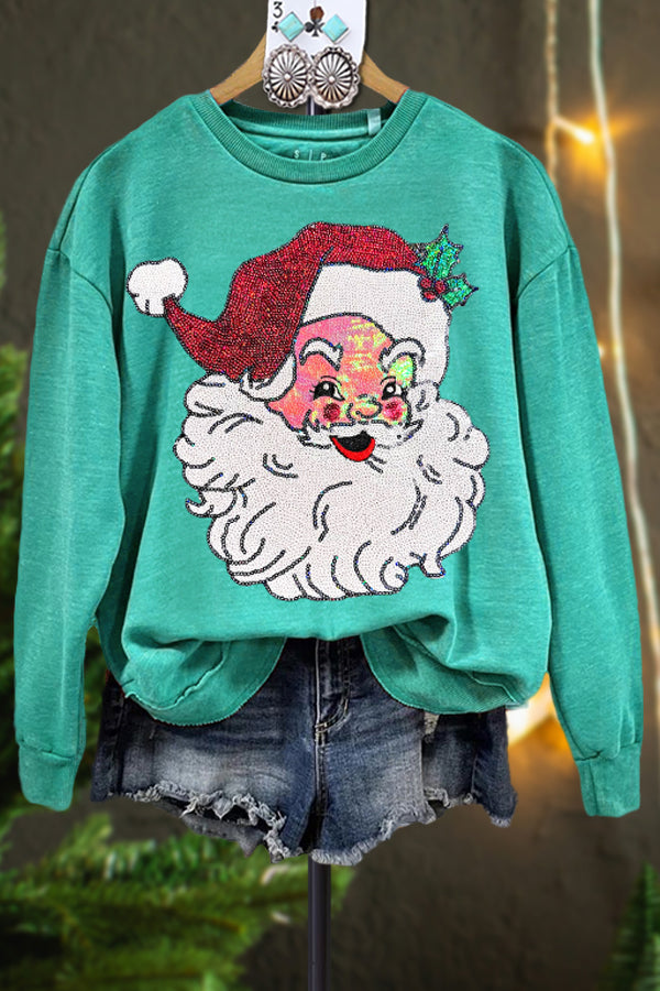 Vintage Color Block Christmas Sweatshirt