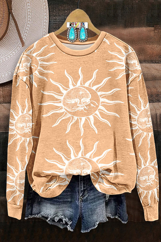 Divine Sun Spiritual Graphic Sweatshirt