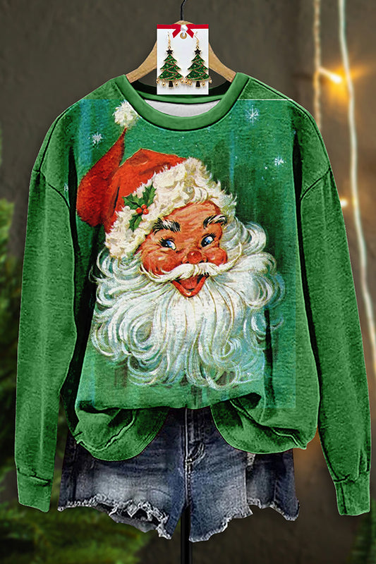 Vintage Santa Claus Painted Sweatshirt