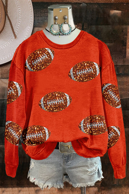 Unique Football Gameday Print Sweatshirt