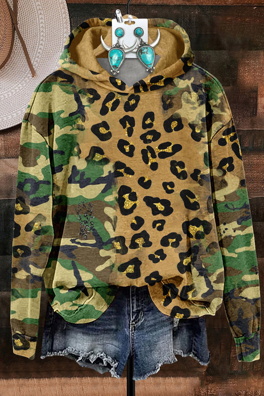 Leopard Print Camouflage Hoodie