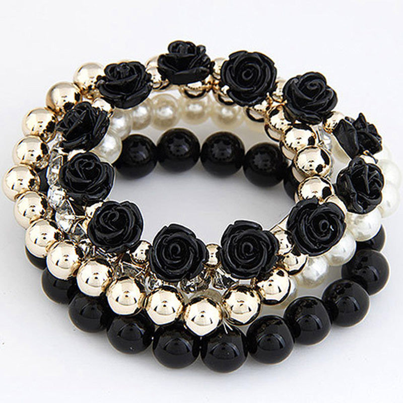 Elegant Flower Diamond Stretch Bracelet