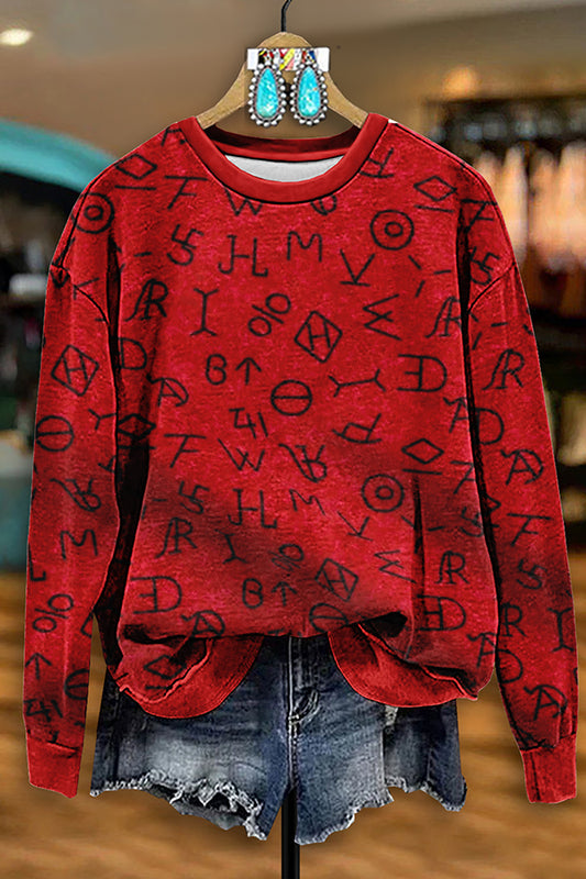 Retro Western Special Pictogram Symbol Sweatshirt