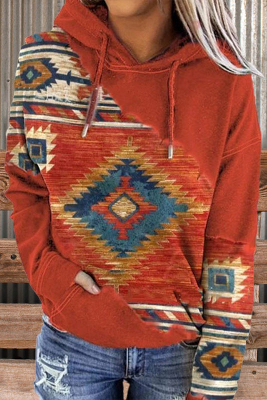 Vintage Aztec Graphic Hoodie