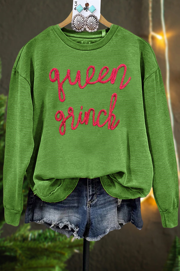 Classic Grinch Thread Print Sweatshirt