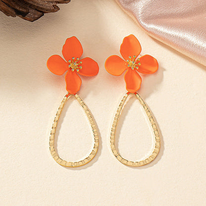 Chic Flower Drop Earrings