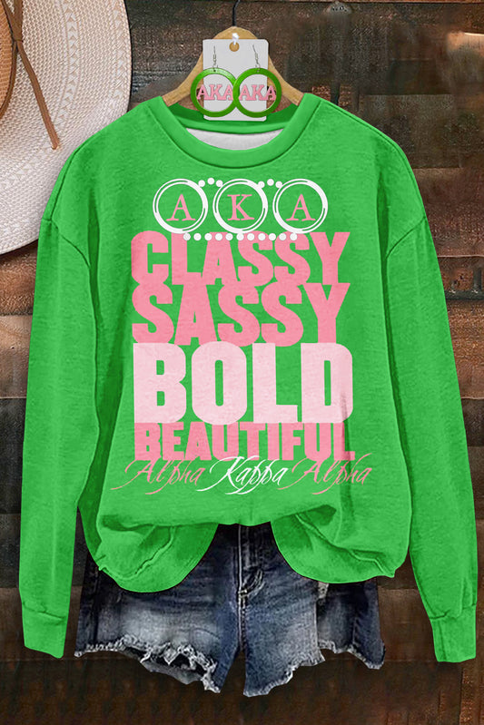 Alpha Kappa Alpha Sorority Print Sweatshirt