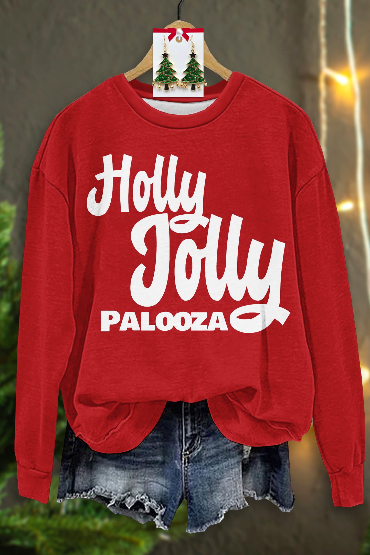 Classic Santa Palooza Christmas Print Sweatshirt