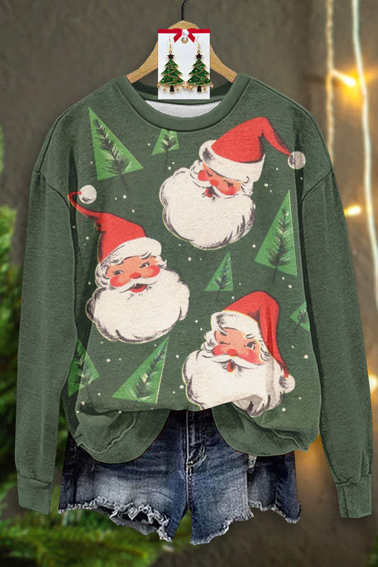 Classic Christmas Print Sweatshirt