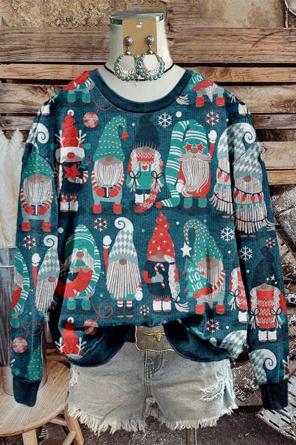 Cute Christmas Nutcracker Print Sweatshirt