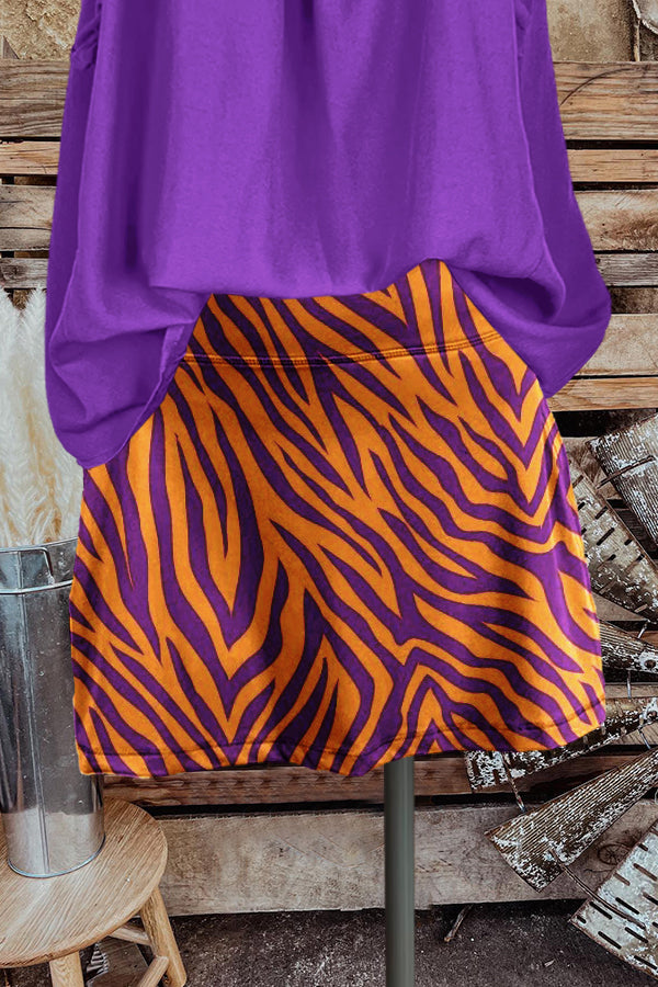 Unique Purple LSU Gameday Tiger Print Skirt