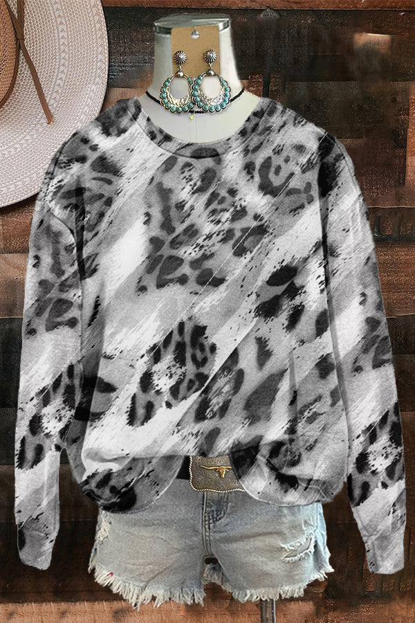 Pretty Unique Leopard Print Sweatshirt