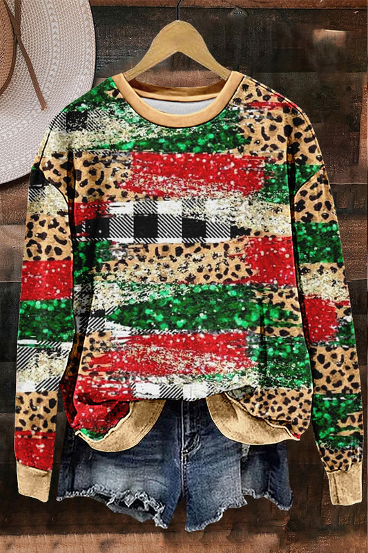 Unique Festival Leopard Print Sweatshirt