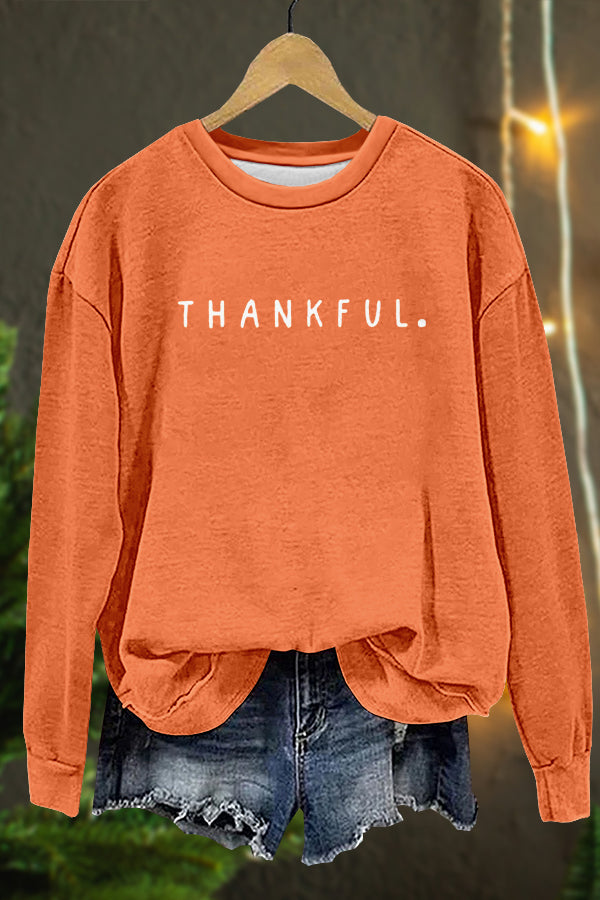 Classic Thanksgiving Day Print Sweatshirt