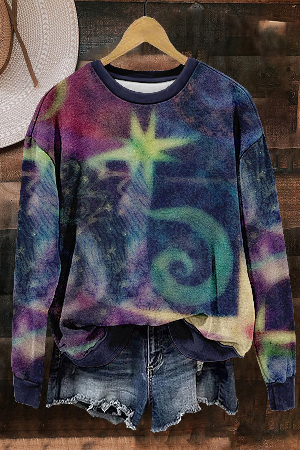 Unique Psychedelic Print Sweatshirt