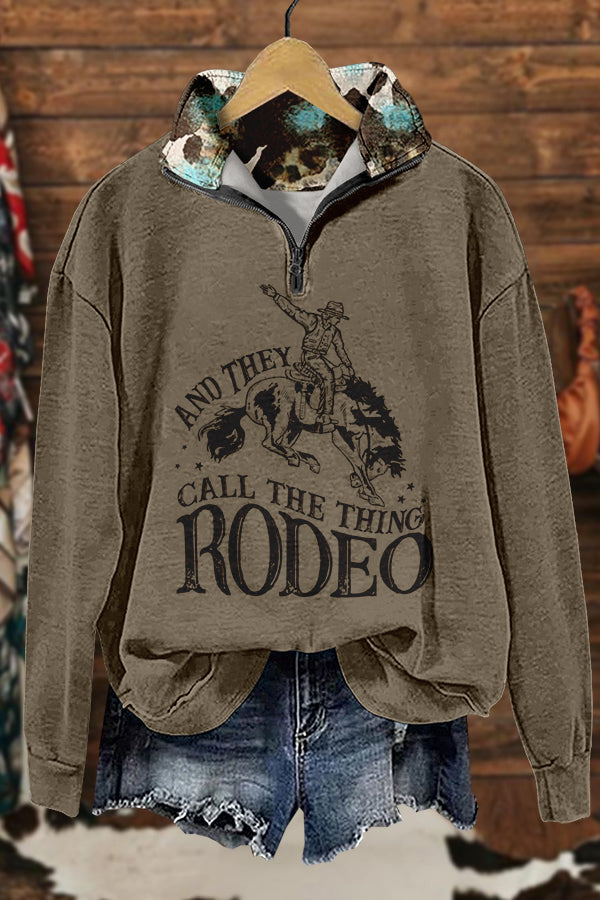 Retro Cowboys National Rodeo Finals Print Sweatshirt