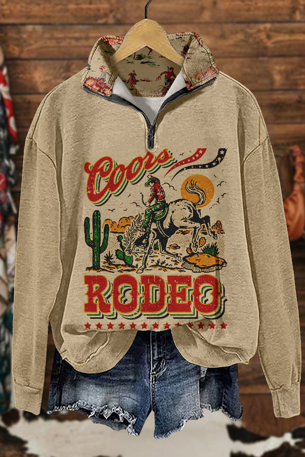 Chic Cowboys National Rodeo Finals Print Sweatshirt