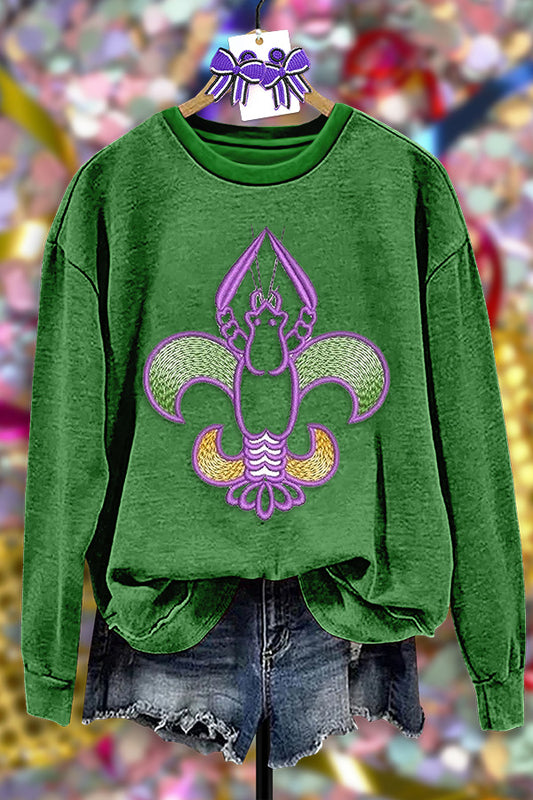 Vintage Carnival Print Sweatshirt