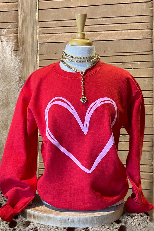 Beautiful Heart Print Sweatshirt