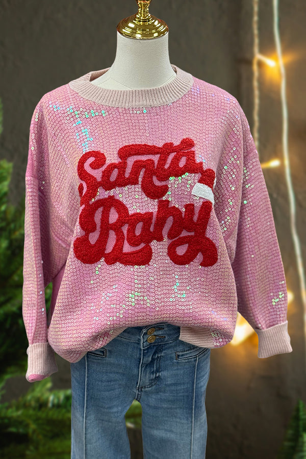 Santa Baby Sequins Sweatshirt