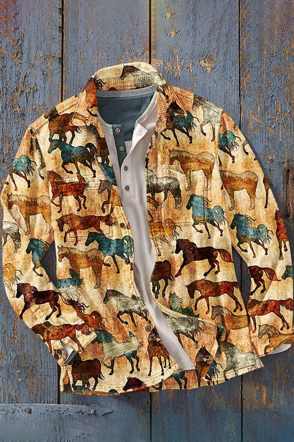 Horse Art Print Shirt Top