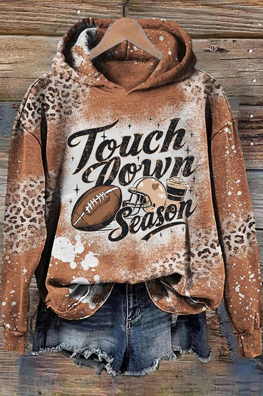 Touch down Season Long Sleeve Printed Hoodie