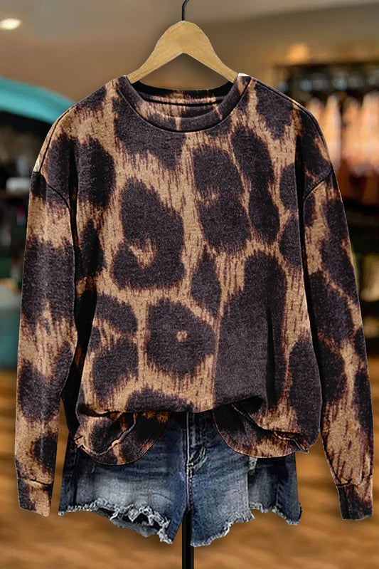 Vintage Leopard Print Sweatshirt