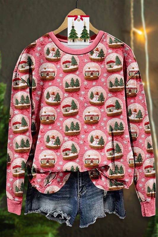 Christmas Snowglobes Print Sweatshirt