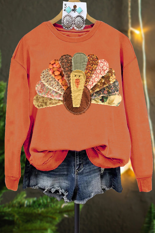 Thanksgiving Turkey Patch Sweatshirt