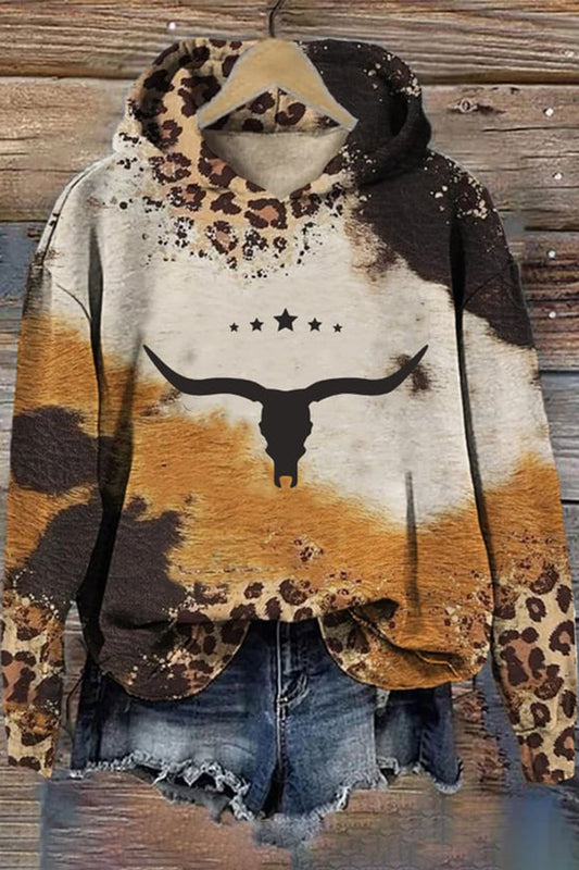 Women's Western Bull Head Hoodie