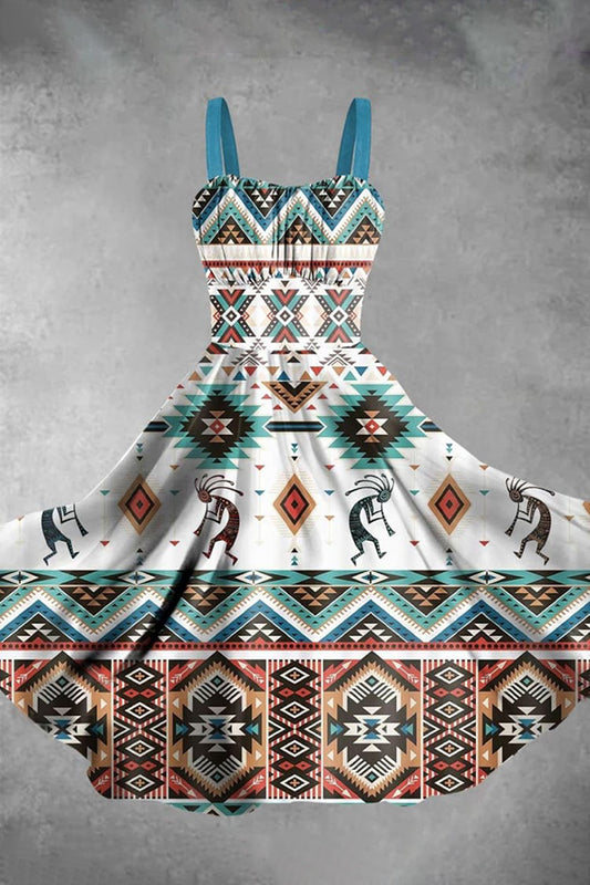 Women's Aztecs Print Dress