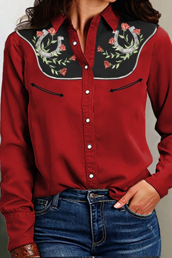 Women's Western Print Shirt