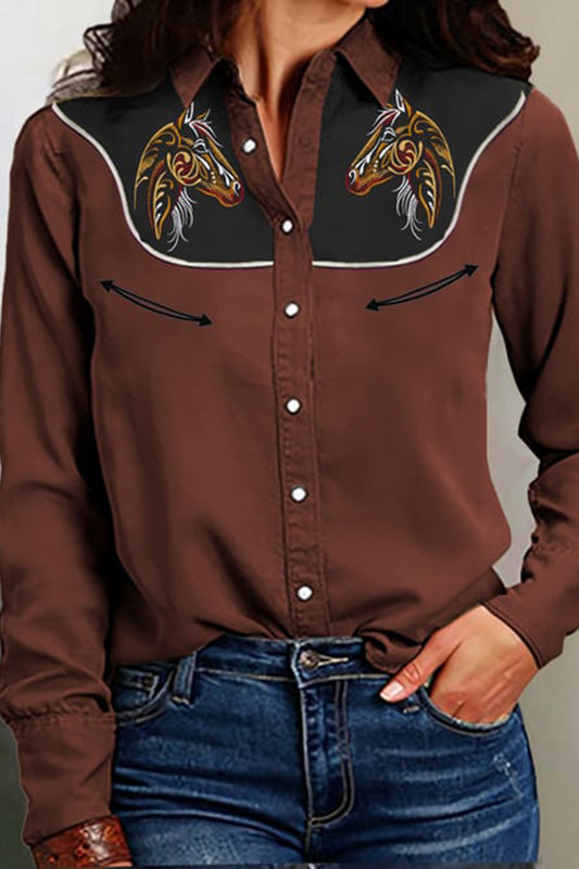 Women's Western Print Shirt