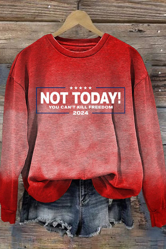 Women's Not Today Casual Printed Sweatshirt