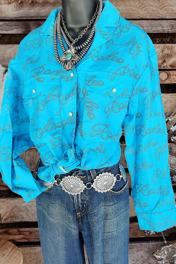 Rodeo Cowboy Print Shirt