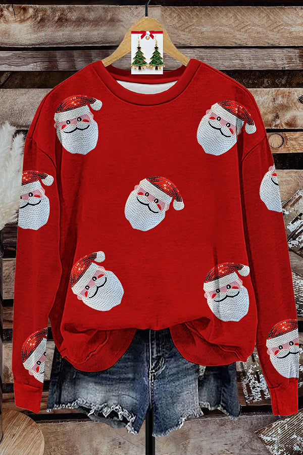 Santa Sequined Sweatshirt