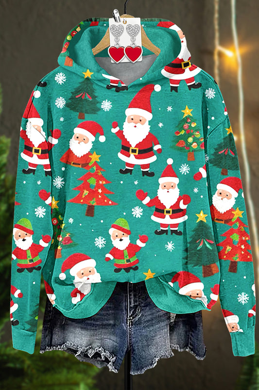 Santa Claus Print Hoodie