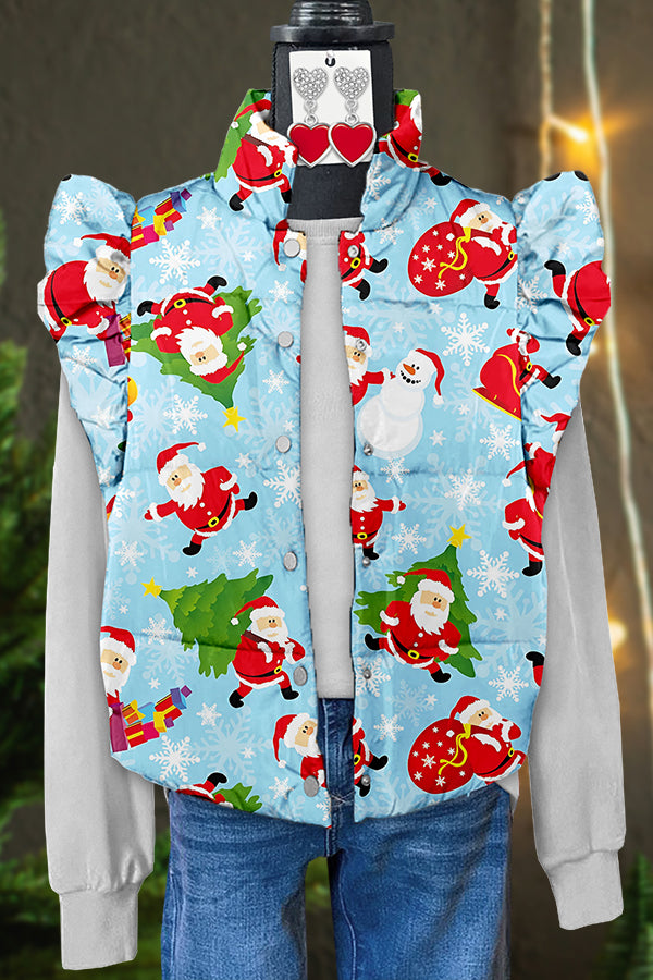 Santa Claus Snowman Padded Vest