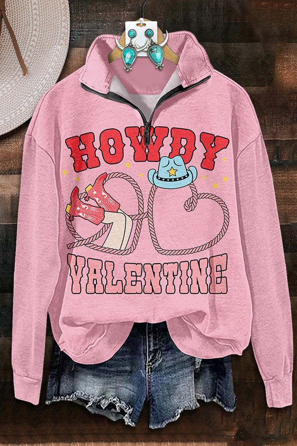 Howdy Cowgirl Zipper Sweatshirt