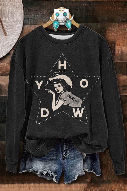 Western Howdy Cowgirl Sweatshirt